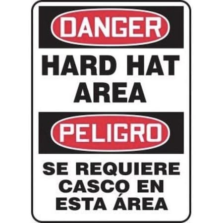 Accuform BILINGUAL OSHA DANGER Safety Sign HARD SBMPPA006VA